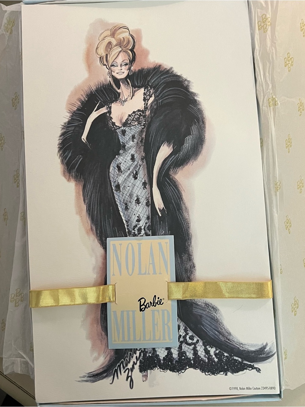 Nolan Miller Couture Collection Barbie Evening Illusion VNT - Picture 7 of 14
